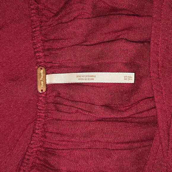 Free People Magenta Embroidered Long Sleeve Mini Semi Backless Dress - Picture 10 of 11